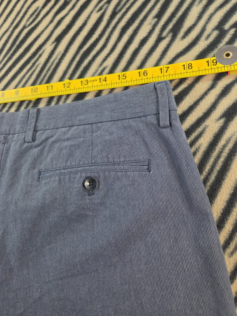 Banana Republic Kentfield Pants 35x32 Blue Striped 100% Cotton